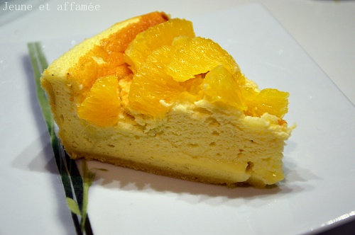 Part de tarte au fromage blanc et à l'orange