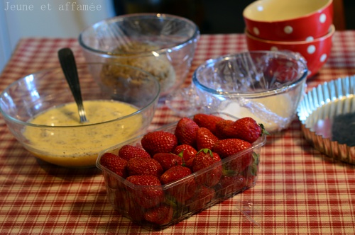 Ingrédients de la tarte aux fraises