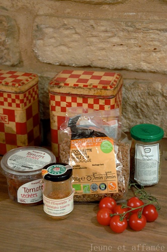 Ingrédients de la salade de pâtes