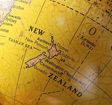 Carte Nouvelle-Zélande