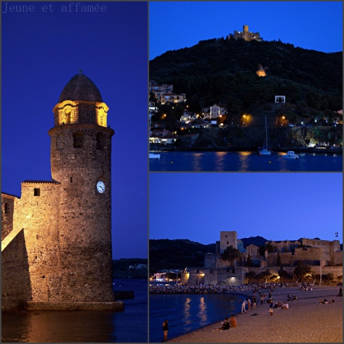 Vue de Collioure la nuit