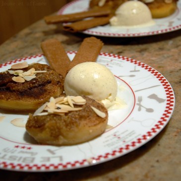 Pommes au four, crème d'amande