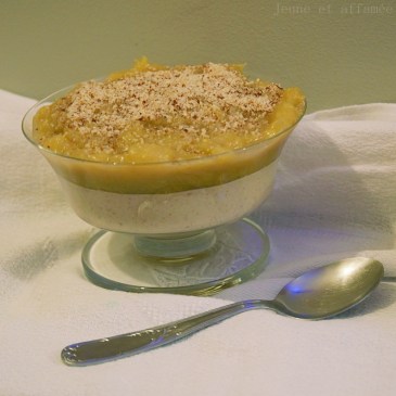 Crème amande-rhubarbe vegan