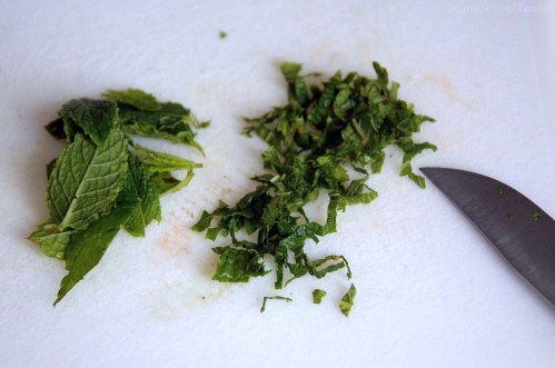 Menthe fraîche ciselée