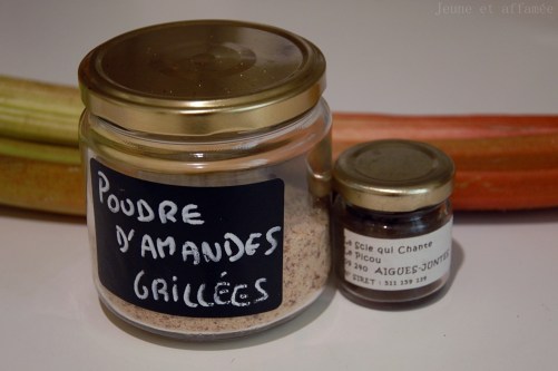 Carrés pâtissiers à la rhubarbe