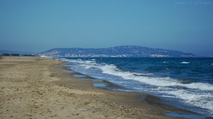 Plage avec vue sur Sète