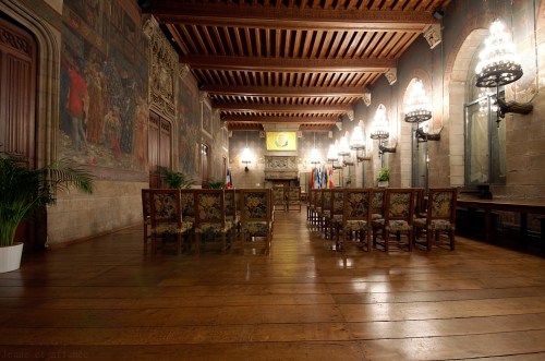 Salle de la mairie, Douai, beffroi