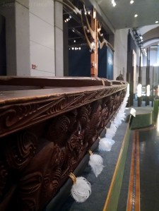 Détails d'un waka, embarcation maorie