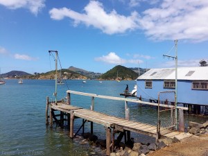 Vue depuis le port de plaisance, Port Chalmers, Nouvelle-Zélande