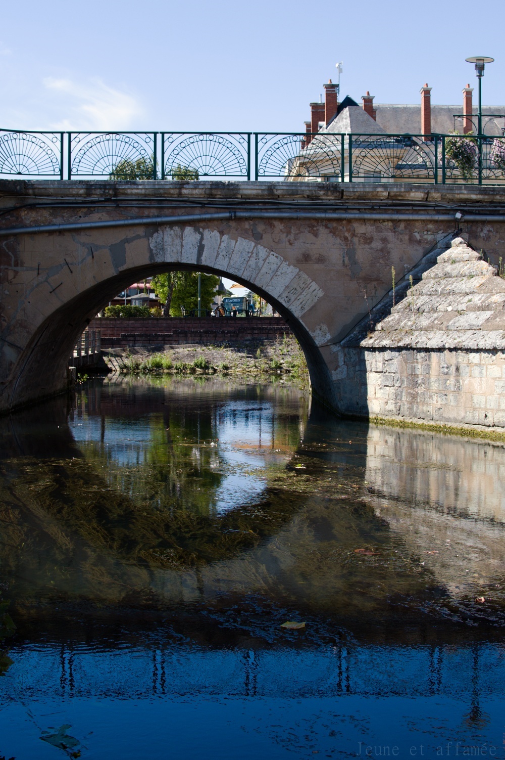 Reflet de l'arche d'un pont, Vierzon